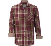 Flanellhemd BABISTA "Hemd SALTINORA", Herren, Gr. XL, weit, rot (dunkelrot kariert), Obermaterial: 100% Baumwolle CO., Hemden (97272730-XL) dunkelrot kariert