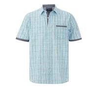 Kurzarmhemd BABISTA "Kurzarmhemd GIDONA", Herren, Gr. XXL, weit, blau (hellblau kariert), Obermaterial: 100% Baumwolle CO., regular fit, Hemden, mit kontrastfarbenen Akzenten (81527640-XXL) hellblau k