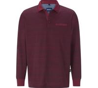 Langarm-Poloshirt BABISTA "Langarm-Poloshirt ALRENTI", Herren, Gr. M, rot (dunkelrot melange), Obermaterial: 62% Baumwolle CO. 38% Polyester PES., casual, regular fit normal, ohne Ausschnitt, Langarm,