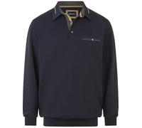 BABISTA Regular Fit Longsleeve Poloshirt dunkelblau, Einfarbig