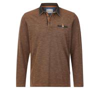 BABISTA Herren Langarm-Poloshirt Zupaterri Langarm-Shirt, Männer-Longsleeve in melierter Optik, mit Knopfleiste Brusttasche r. XXL, aus 100% Baumwolle orange, 52/54