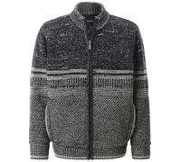 Strickjacke BABISTA "Outdoor Strickjacke CANTINOLE" Gr. M, grau (dunkelgrau melange), Herren, Obermaterial: 70% Polyacryl PAN. 30% Wolle WO., mehrfarbig, Strickjacken (15298730-M) dunkelgrau melange