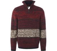 Rundhalspullover BABISTA "Pullover CARMILO", Herren, Gr. XL, rot (dunkelrot gestreift), Obermaterial: 70% Polyacryl PAN. 30% Wolle mw., Pullover Rundhalspullover (76607728-XL) dunkelrot gestreift
