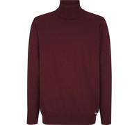 Rollkragenpullover BABISTA "Pullover JOLIETTO", Herren, Gr. 58, rot (dunkelrot melange), Obermaterial: 100% Baumwolle CO., unifarben, casual, normal, ohne Ausschnitt, Pullover, mit Rollkragen (5780270