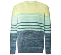 Rundhalspullover BABISTA "Pullover WALNOR", Herren, Gr. XL, grün (grün petrol gestreift), Obermaterial: 100% Baumwolle CO., Pullover Rundhalspullover (20284736-XL) grün petrol gestreift