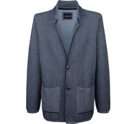 Strickjacke BABISTA "Strickjacke TESSALUNA", Herren, Gr. L, blau (blau melange), Obermaterial: 100% Baumwolle CO., unifarben, casual, normal, Strickjacken, im Sakko-Schnitt (10989406-L) blau melange