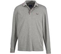 Langarm-Poloshirt BABISTA "Langarm-Poloshirt MILANVETZO" Gr. 50, grau (grau melange) Herren Shirts (47729743-50) grau melange