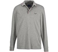 Langarm-Poloshirt BABISTA "Langarm-Poloshirt MILANVETZO" Gr. 52, grau (grau melange) Herren Shirts (47729743-52) grau melange
