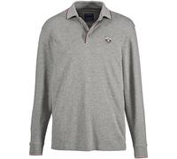 Langarm-Poloshirt BABISTA "Langarm-Poloshirt MILANVETZO" Gr. 54, grau (grau melange) Herren Shirts (47729743-54) grau melange