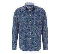 Langarmhemd BABISTA "Hemd LANDAR", Herren, Gr. XXL, weit, blau (dunkelblau gemustert), Obermaterial: 100% Baumwolle CO., Langarm, Hemden (39628248-XXL) dunkelblau gemustert