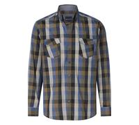 Karohemd BABISTA "Hemd MILAVETTI", Herren, Gr. XXL, weit, blau (blau kariert), Obermaterial: 100% Baumwolle CO., Langarm, Hemden (27835302-XXL) blau kariert