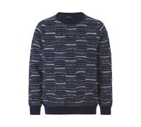 Rundhalspullover BABISTA "Pullover LIVIBELTI" Gr. XXXL, blau (blau gemustert), Herren, Obermaterial: 55% Polyacryl PAN. 40% Wolle mw. 5% Polyamid ECONYL PA ECONYL., gemustert, Pullover (33301667-XXXL)
