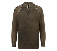 Troyer BABISTA "Pullover TILZIANO" Gr. XXL, braun, Herren, Obermaterial: 100% Baumwolle CO., unifarben, Pullover, im Used-Look (26389423-XXL) braun