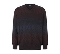 Wollpullover BABISTA "Pullover ROMODETTI", Herren, Gr. L, rot (dunkelrot), Obermaterial: 50% Wolle mw. 50% Polyacryl PAN., gemustert, normal, V-Ausschnitt, Pullover (76728116-L) dunkelrot