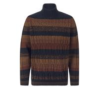 Rollkragenpullover BABISTA "Pullover VANNIGITO", Herren, Gr. XL, rot (dunkelrot gestreift), Obermaterial: 50% Wolle mw. 50% Polyacryl PAN., Pullover Rollkragenpullover (19351702-XL) dunkelrot gestreif
