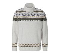 Rollkragenpullover BABISTA "Pullover CAPRITELLI", Herren, Gr. L, weiß (wollweiß gemustert), Obermaterial: 50% Lama WL. 50% Polyamid ECONYL PA ECONYL., gemustert, casual, normal, ohne Ausschnitt, Langa