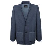 Strickjacke BABISTA "Strickjacke TESSALUNA", Herren, Gr. L, blau (blau melange), Obermaterial: 100% Baumwolle CO., unifarben, casual, normal, Strickjacken, im Sakko-Schnitt (10989406-L) blau melange