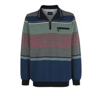 Sweatshirt BABISTA "Sweatshirt STALVIO", Herren, Gr. XL, grün (grün gestreift), Obermaterial: 62% Baumwolle CO. 38% Polyester PES., casual, normal, ohne Ausschnitt, Sweatshirts, mit Brusttasche (81963