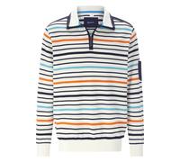 Sweatshirt BABISTA "Sweatshirt KORDUN", Herren, Gr. M, weiß (weiß gestreift), Obermaterial: 100% Baumwolle CO., casual, normal, ohne Ausschnitt, Sweatshirts (79198020-M) weiß gestreift