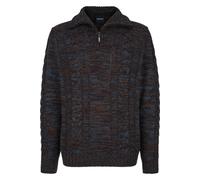 Troyer BABISTA "Pullover VENELARI" Gr. L, blau, Herren, Obermaterial: 50% Schurwolle WV. 50% Polyacryl PAN., unifarben, Pullover, mit Zopfmuster (86205326-L) blau
