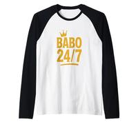 BABO 24/7 Spruch Chef Boss Krone Macher Party Gym Geschenk Raglan