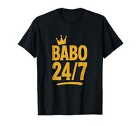BABO 24/7 Spruch Chef Boss Krone Macher Party Gym Geschenk T-Shirt