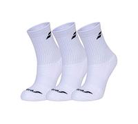 Babolat 3 Paar Socken, Uni, Weiß/Marineblau, Größe 47/50, weiß