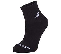 BABOLAT Quarter 3 Paar Socken, Unisex, Erwachsene, Schwarz/Schwarz, Größe 43/46