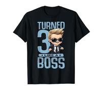 Baby 3. Geburtstag Junge Mädchen 3 Jahr wie ein Boss Kinder T-Shirt