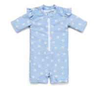 Baby-Badeanzug Daisies Blue kurzarm mit Rüschen - 86/92