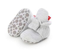 Baby Baumwolle Schuhe, Morbuy 0-18 Monate Einfarbig Babyschuhe Neugeborene Mädchen Kleinkind Weiche Alleinige Anti-Rutsch Krabbelschuhe Wanderer Schuhe (13cm / 12-18 Monate,Hellgrau)