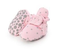Baby Baumwolle Schuhe, Morbuy 0-18 Monate Sternendruck Babyschuhe Neugeborene Mädchen Kleinkind Weiche Alleinige Anti-Rutsch Krabbelschuhe Wanderer Schuhe (13cm / 12-18 Monate,Rosa)