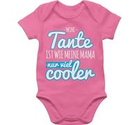 Baby Body Junge Mädchen - Meine Tante ist wie meine Mama nur viel cooler blau - 1/3 Monate - Pink - die coolste babykleidung tantes aunt patin babybody tante+baby-kleidung auntie babysachen