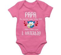Baby Body Kurzarm - Geschenk zum - 1. Vatertag - Papa du machst einen tollen Job - 3/6 Monate - Pink - 1 vatertagsgeschenk vatertagsbody papatagsgeschenk tochter babybody dad baby-kleidung daddy