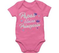 Baby Body Kurzarm - Papa - Papas kleine Prinzessin - 1/3 Monate - Pink - sprüche mädchen dad baby-kleidung vatertag daddy bodys daddys princess outfit fatertags geschenk vater suesses babysachen