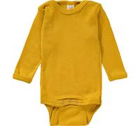 Engel Natur Baby-Body langarm,Wolle/Seide 62/68 Safran