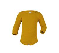 Baby Body Langarm, Wolle Seide, Engel, Safran, 74-80