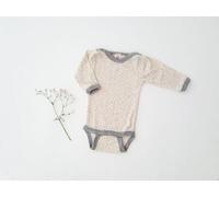 Baby Body langarm Wolle Seide Punkte | GOTS zertifiziert Engel Natur 86/92