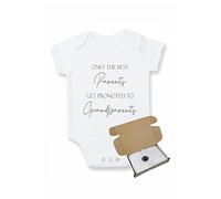 Baby-Body mit Aufschrift „Only The Best Parents Are Promoted To Grandparents'' (in englischer Sprache) für Neugeborene - Geschenk verpackt mit Box
