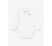 Baby Body mit besticktem Kragen Herzen PETIT BATEAU rot Gr. 62