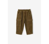 Baby Cargohose aus Cord mit Dehnbund khaki Gr. 68 von Vertbaudet
