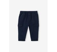 Baby Cargohose mit Dehnbund blau Gr. 71 von Vertbaudet
