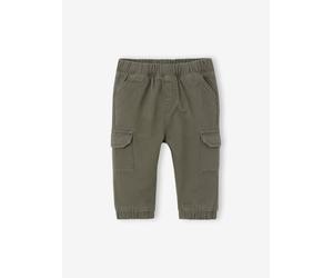 Baby Cargohose mit Dehnbund olivgrün Gr. 68 von vertbaudet