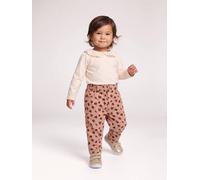 Baby Cordhose mit Leo-Print, Dehnbund blush Gr. 86 von Vertbaudet