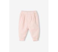 Baby Cordhose mit Rüschen Dehnbund rosa Gr. 80 von Vertbaudet