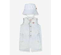 Baby Denim-Set: Overall & Fischerhut Levi's Kids gebleicht Gr. 68 von Levis Kid's