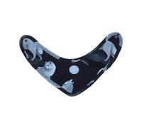 Baby Dreieckstuch GOTS zertifiziert Bio-Baumwolle Blau weich saugfähig Sabbertuch mit Druckknopf - Walkiddy One Size