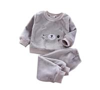 Baby Flannel Zweiteiliger Schlafanzug Kleinkind Kinder Mädchen Jungen Niedliche Katze Pyjama Set Herbst Winter Fleece Schlafanzüge Nachtwäsche Set 80 86 92 98 104 110 116 122 128
