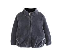 Baby Fleece Jacke Jungen Mädchen Kinder Winter Mantel Niedlich Plüsch Warme Fleecejacke Winterjacke Reißverschluss Cartoon Manteljacke Stehkragen Outdoorjacke Kuscheljacke Outwear mit Taschen