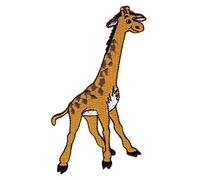 Baby Giraffe Aufnäher zum aufbügeln oder aufnähen Bügelbild Aufbügler für Kleidung gestickter Bügelflicken Applikation Patch Größe 7,0 x 9,5 cm